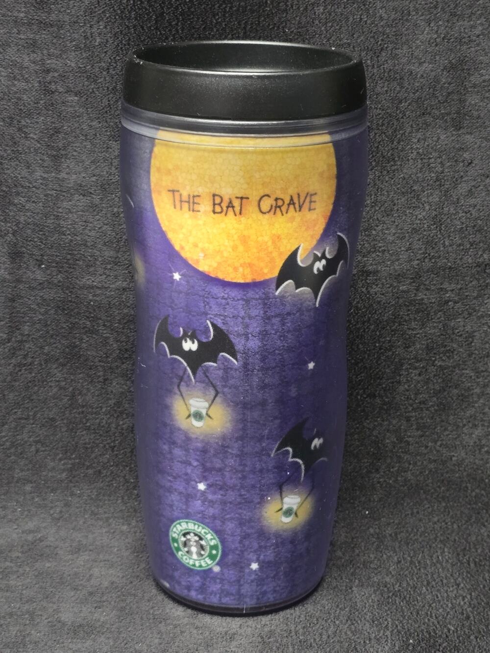 Vintage Starbucks Barista Halloween The Bat Crave Coffee Tumbler 16oz Travel Mug
